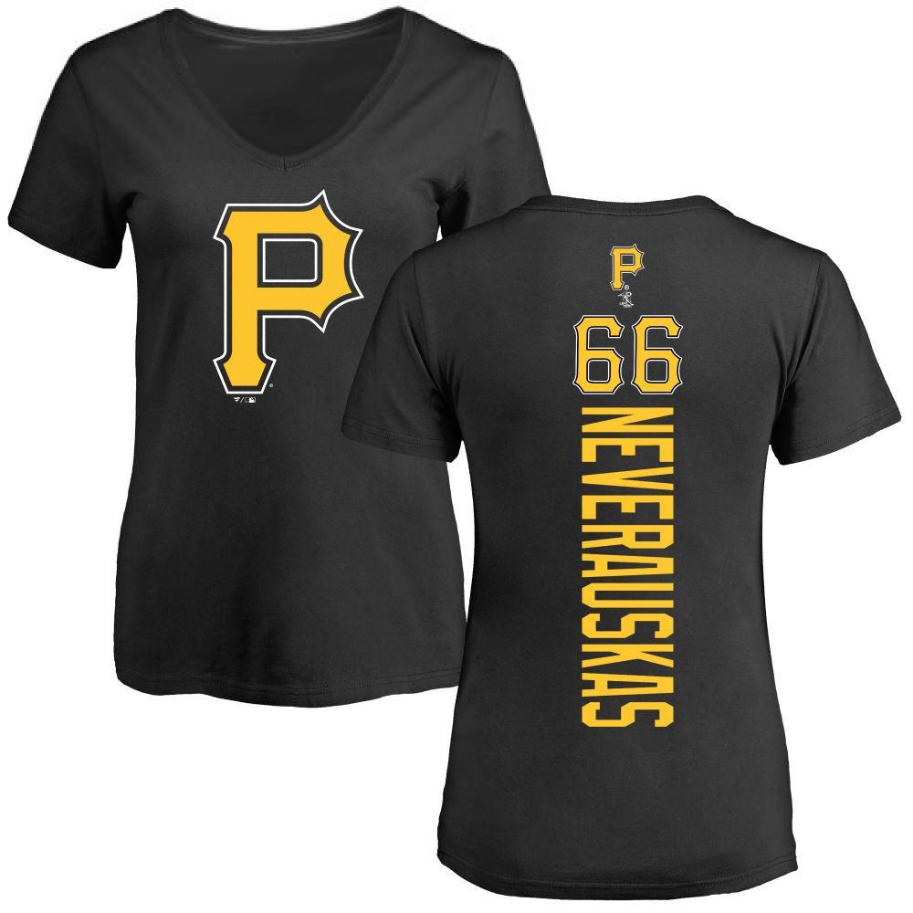 Dovydas Neverauskas Pittsburgh Pirates Youth Black Base Runner Tri-Blend  Long Sleeve T-Shirt 